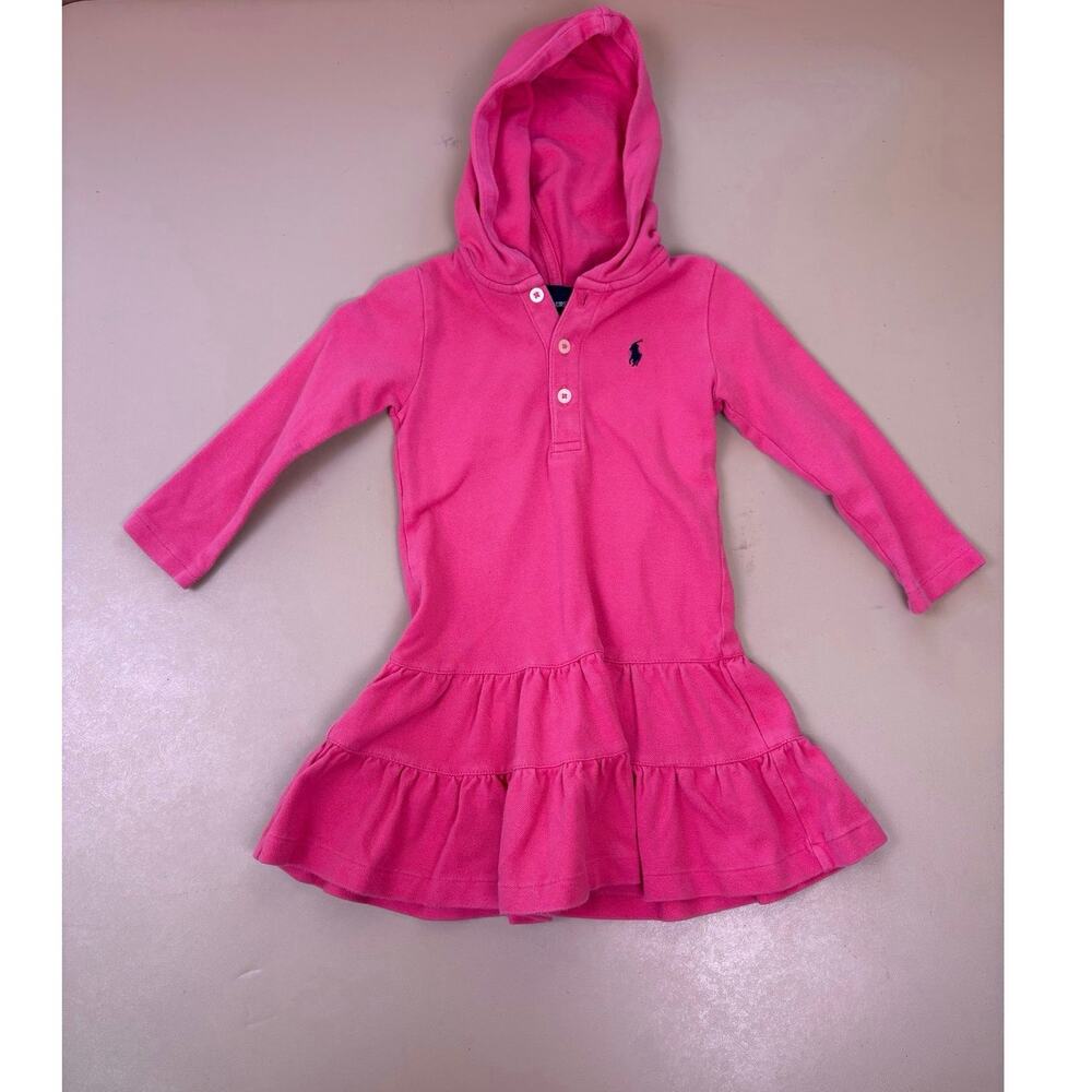 Ralph Lauren Pink girls 2T polo dress with hood